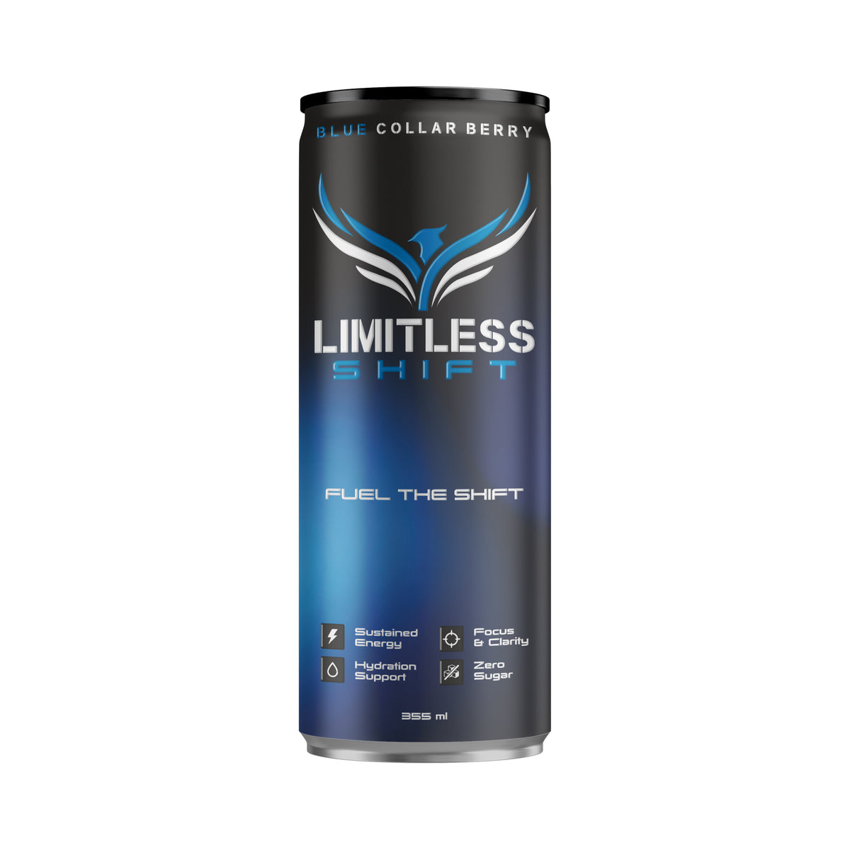 Limitless Shift Blue Collar Berry – Functional Energy Drink 12 x 355mL