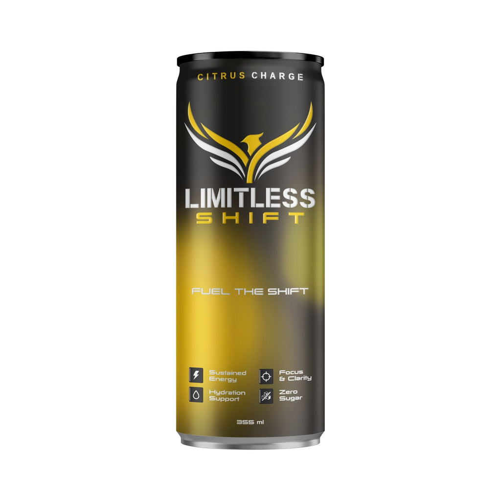Limitless Shift Citrus Charge – Functional Energy Drink 12 x 355mL